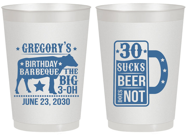 Personalized Birthday 20 oz Frosted Cups - 30th | 20248