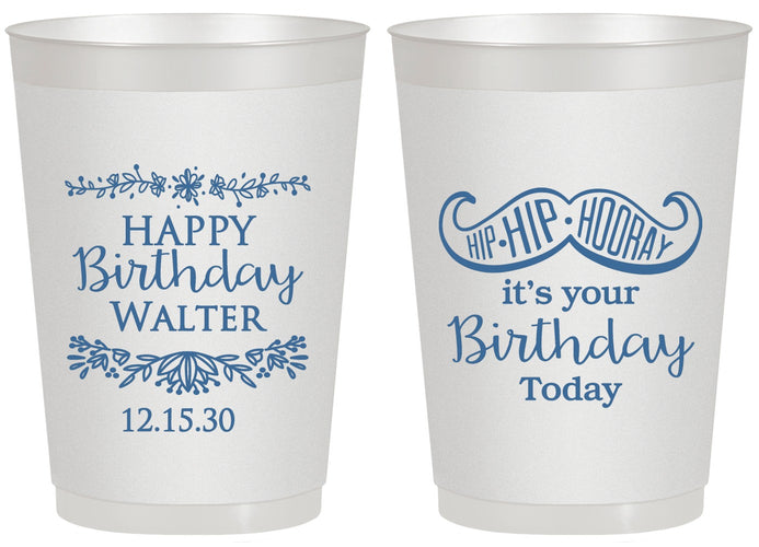 Personalized Birthday 20 oz Frosted Cups - Hip Hip Hooray | 20250