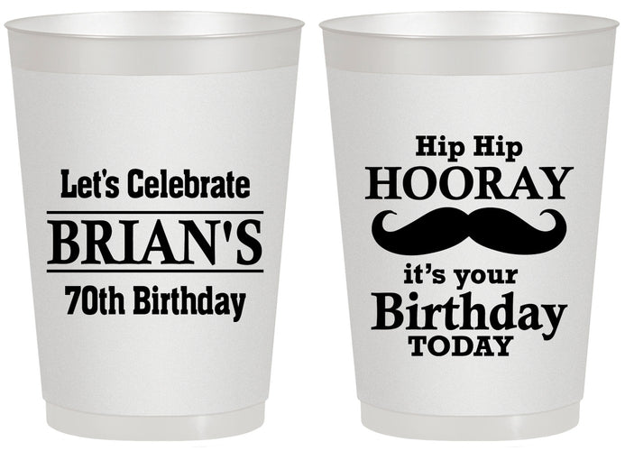 Personalized Birthday 20 oz Frosted Cups - 70th | 20251