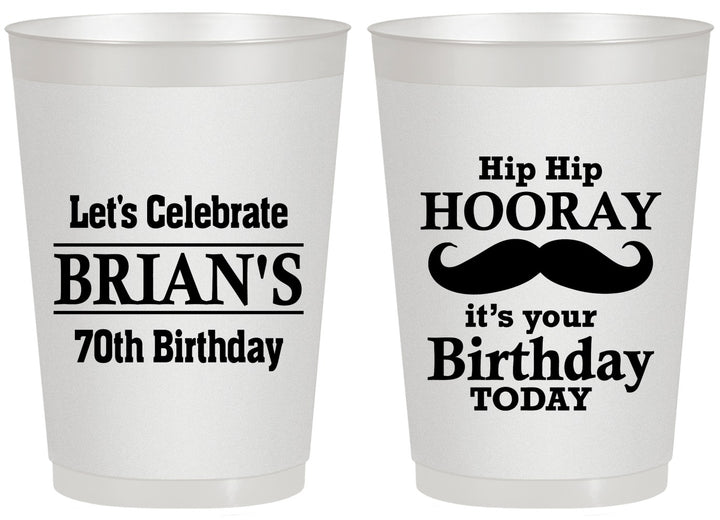 Personalized Birthday 20 oz Frosted Cups - 70th | 20251