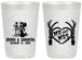 Personalized Wedding 20 oz Frosted Cups - Mr And Mrs Skeleton | 204