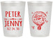 Personalized Wedding 20 oz Frosted Cups - Love In Air Hot Air Balloon | 210