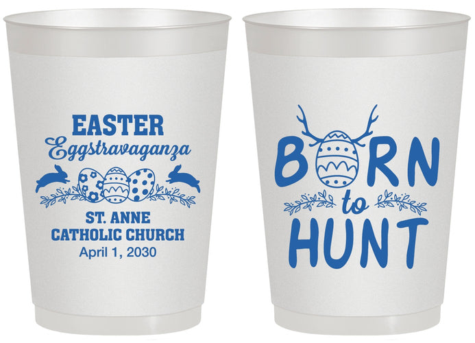 Personalized Easter 20 oz Frosted Cups - Born To Hunt | 210001