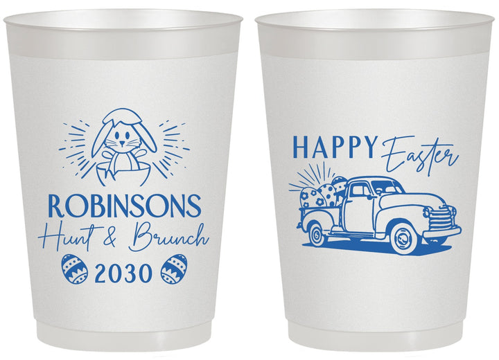 Personalized Easter 20 oz Frosted Cups - Hunt And Brunch Bunny | 210013