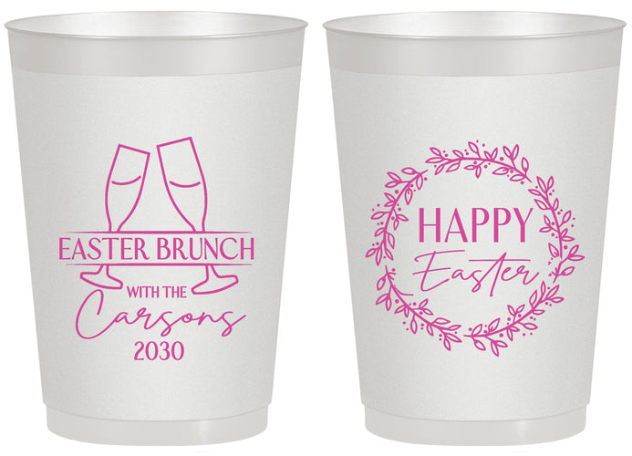 Personalized Easter 20 oz Frosted Cups - Brunch | 210015