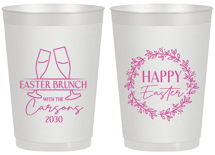 Personalized Easter 20 oz Frosted Cups - Brunch | 210015