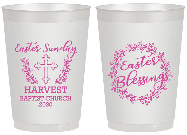 Personalized Easter 20 oz Frosted Cups - Easter Sunday Church | 210023
