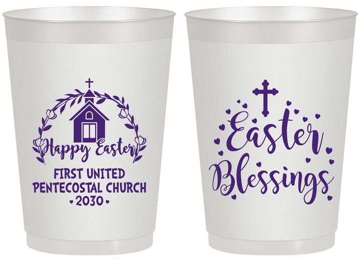 Personalized Easter 20 oz Frosted Cups - Easter Blessings Church | 210024