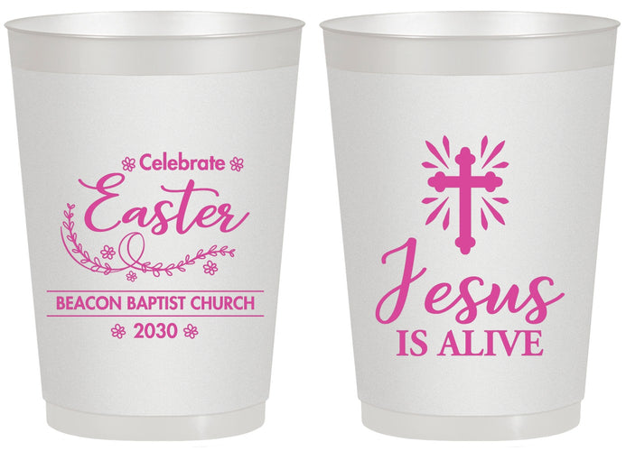 Personalized Easter 20 oz Frosted Cups - Jesus Is Alive | 210027