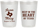 Personalized Wedding 20 oz Frosted Cups - Deep In The Heart Of Texas | 214