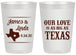 Personalized Wedding 20 oz Frosted Cups - Our Love Is As Big As Texas | 215