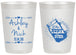Personalized Wedding 20 oz Frosted Cups - The Hunt Is Over Mason Jar | 218