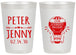 Personalized Wedding 20 oz Frosted Cups - Hot Air Balloon | 219