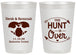 Personalized Wedding 20 oz Frosted Cups - The Hunt Is Over Deer | 220