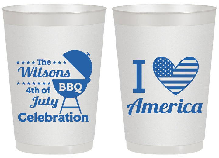 Personalized 4th Of July 20 oz Frosted Cups - Barbecue Bbq | 220007
