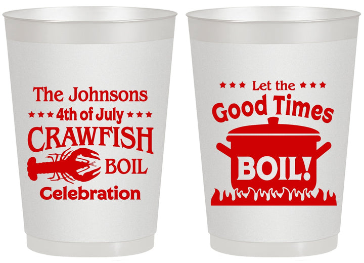 Personalized 4th Of July 20 oz Frosted Cups - Crawfish Boil | 220010