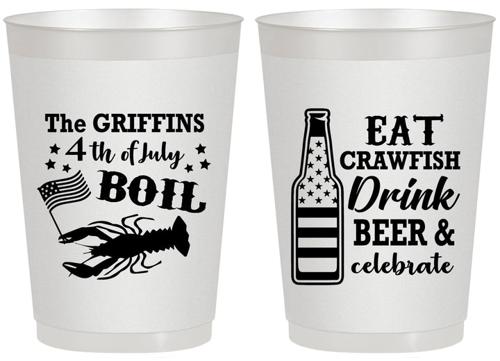 Personalized 4th Of July 20 oz Frosted Cups - Crawfish Boil | 220012