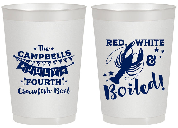 Personalized 4th Of July 20 oz Frosted Cups - Crawfish Boil | 220013