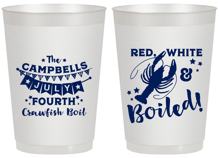 Personalized 4th Of July 20 oz Frosted Cups - Crawfish Boil | 220013