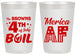 Personalized 4th Of July 20 oz Frosted Cups - Merica Af | 220014