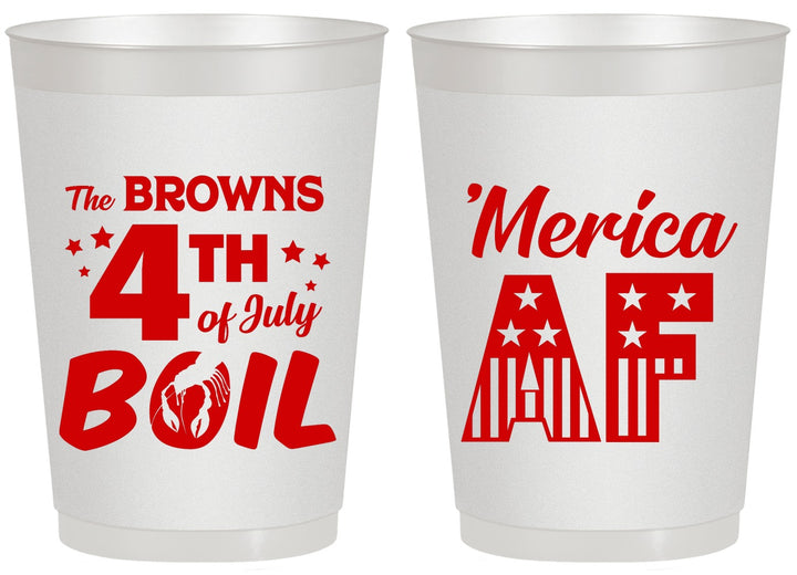Personalized 4th Of July 20 oz Frosted Cups - Merica Af | 220014
