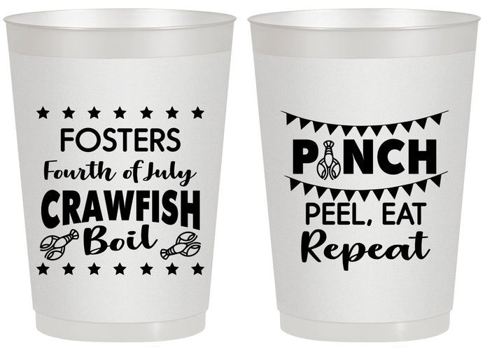 Personalized 4th Of July 20 oz Frosted Cups - Crawfish Boil | 220016