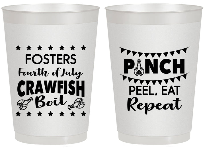 Personalized 4th Of July 20 oz Frosted Cups - Crawfish Boil | 220016