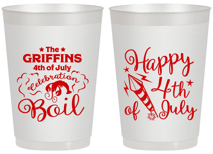 Personalized 4th Of July 20 oz Frosted Cups - Crawfish Boil | 220018