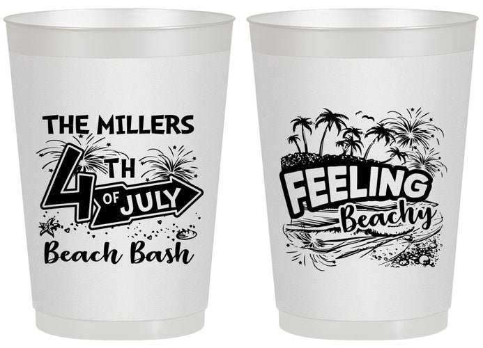 Personalized 4th Of July 20 oz Frosted Cups - Feeling Beachy | 220024