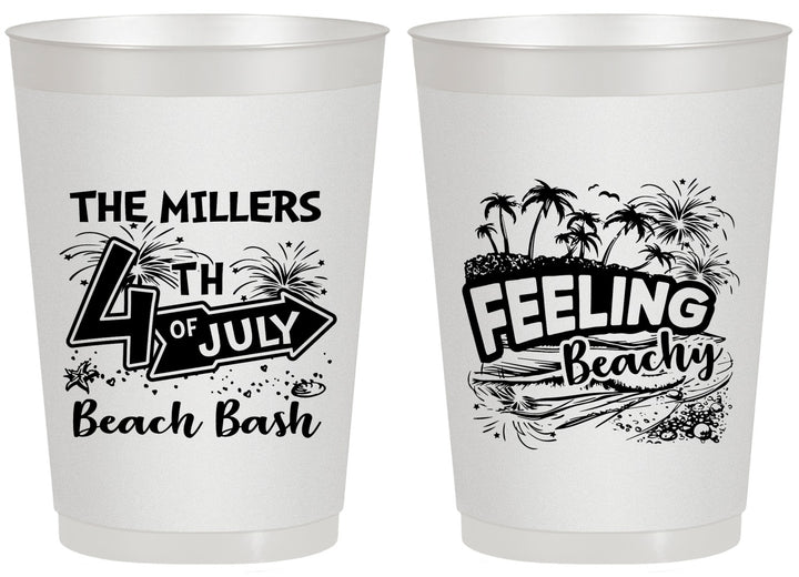 Personalized 4th Of July 20 oz Frosted Cups - Feeling Beachy | 220024