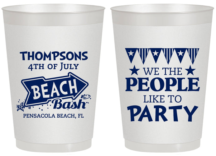 Personalized 4th Of July 20 oz Frosted Cups - We The People | 220025