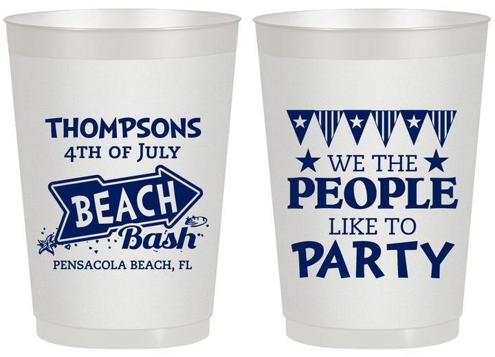 Personalized 4th Of July 20 oz Frosted Cups - We The People | 220025