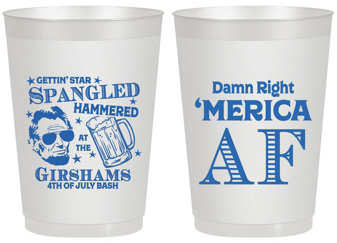 Personalized 4th Of July 20 oz Frosted Cups - Merica Af | 220031