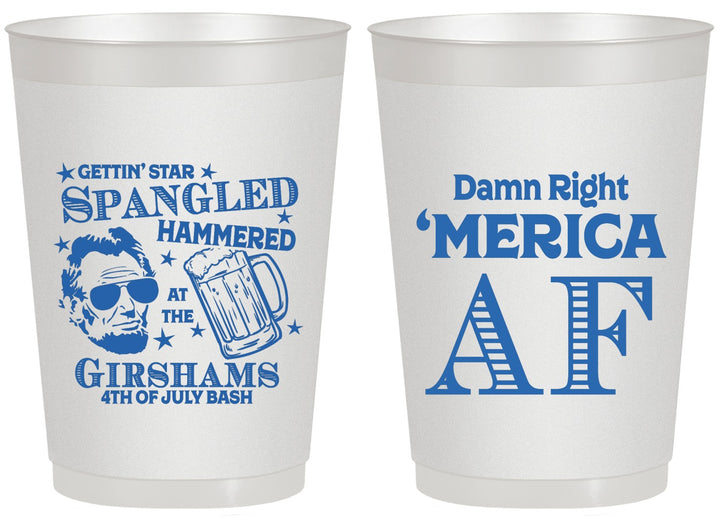 Personalized 4th Of July 20 oz Frosted Cups - Merica Af | 220031