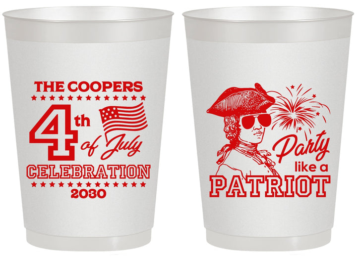 Personalized 4th Of July 20 oz Frosted Cups - Patriot | 220038