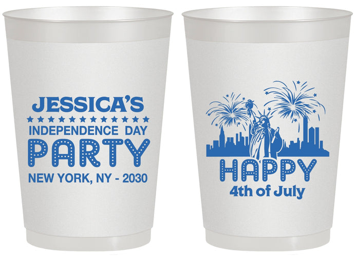 Personalized 4th Of July 20 oz Frosted Cups - New York | 220039