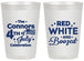 Personalized 4th Of July 20 oz Frosted Cups - Red White Booze | 220045