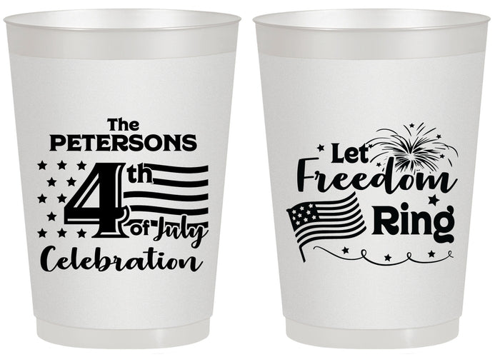 Personalized 4th Of July 20 oz Frosted Cups - Fireworks | 220048