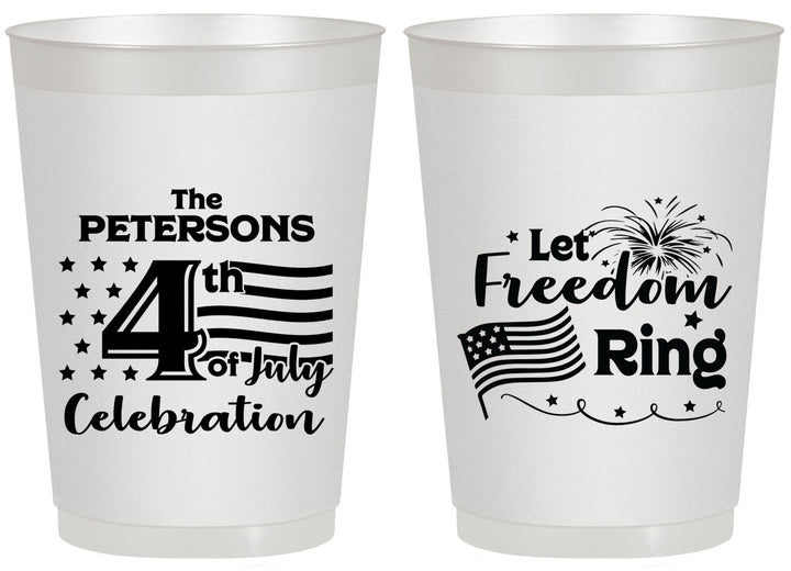 Personalized 4th Of July 20 oz Frosted Cups - Fireworks | 220048