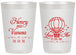 Personalized Wedding 20 oz Frosted Cups - Hot Air Balloon | 225