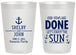 Personalized Wedding 20 oz Frosted Cups - Vows Are Done Nautical | 228
