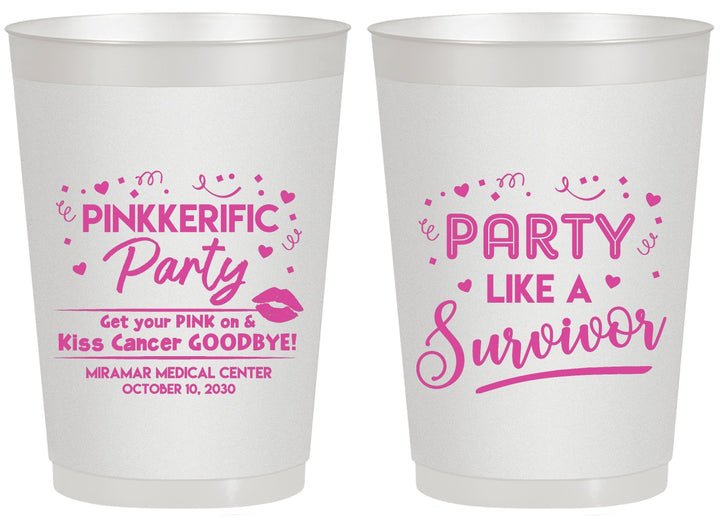 Personalized Awareness 20 oz Frosted Cups - Party Like A Survivor | 230003