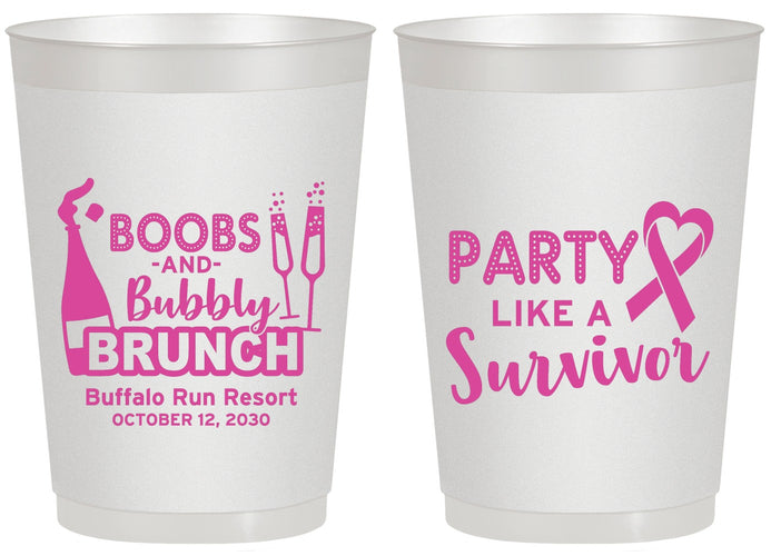 Personalized Awareness 20 oz Frosted Cups - Party Like A Survivor | 230006