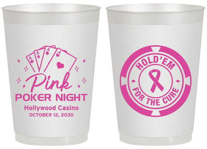 Personalized Awareness 20 oz Frosted Cups - Poker Casino | 230013