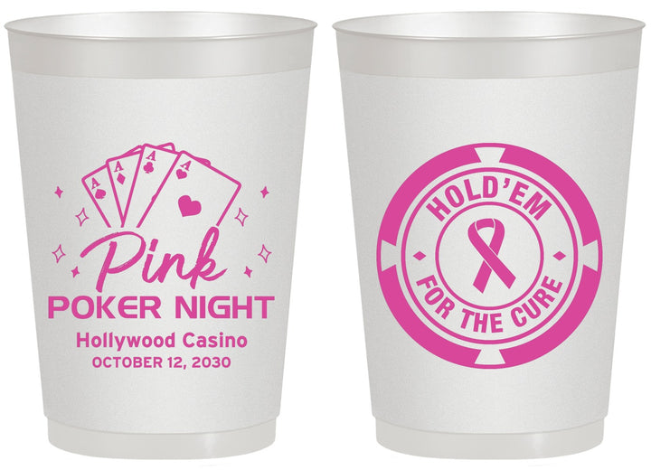 Personalized Awareness 20 oz Frosted Cups - Poker Casino | 230013