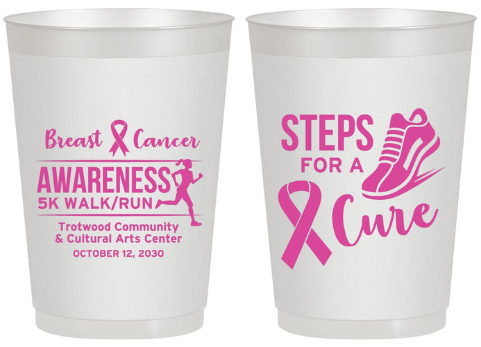 Personalized Awareness 20 oz Frosted Cups - Steps For A Cure | 230014