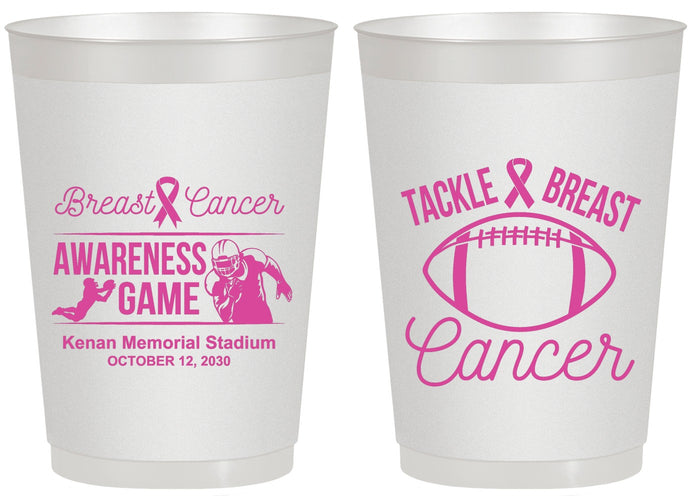 Personalized Awareness 20 oz Frosted Cups - Football Tackle | 230019