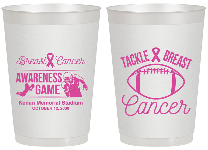 Personalized Awareness 20 oz Frosted Cups - Football Tackle | 230019