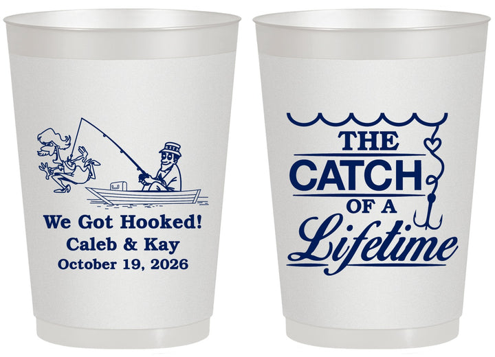Personalized Wedding 20 oz Frosted Cups - Catch Of A Lifetime | 234