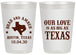 Personalized Wedding 20 oz Frosted Cups - Our Love Is As Big As Texas | 236